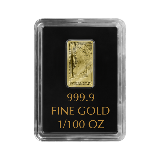 Germania Mint 1/100oz Au999.9 Stamped Bar