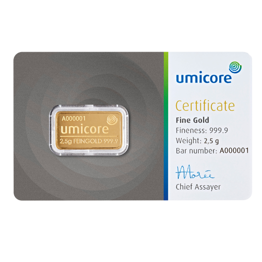 Umicore 2.5g Gold Bar