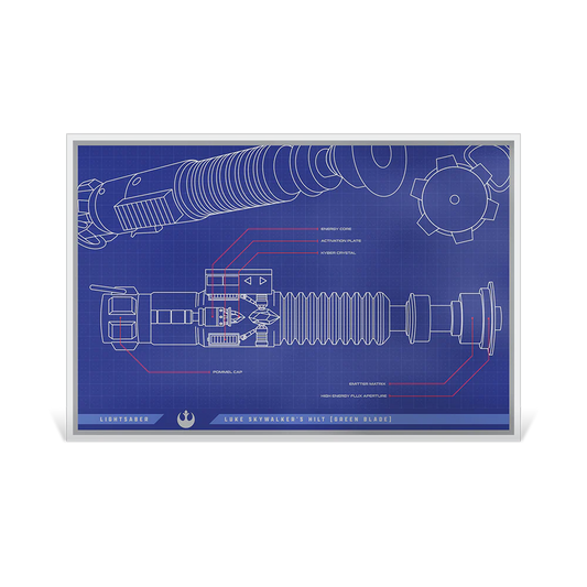 Star Wars Blueprint Series -4. Luke Skywalker's Lightsaber 1oz Silver Foil