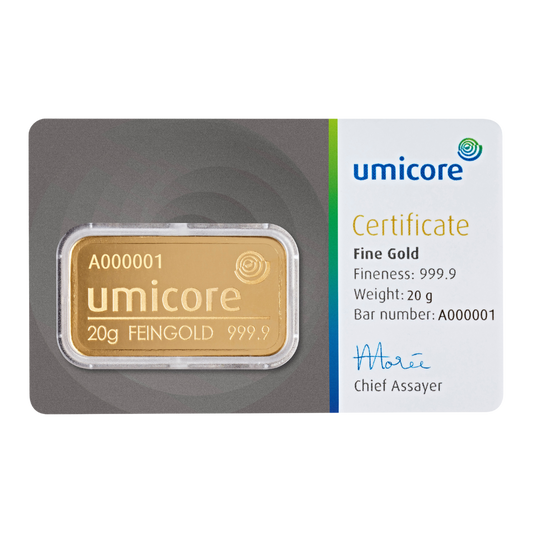 Umicore 20g Gold Bar