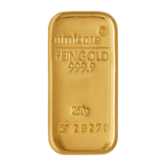 Umicore 250g Gold Bar