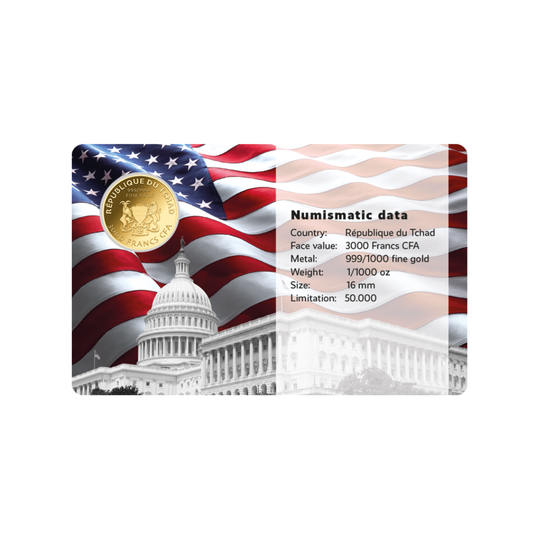 Donald Trump Coin Card - Gold Gift