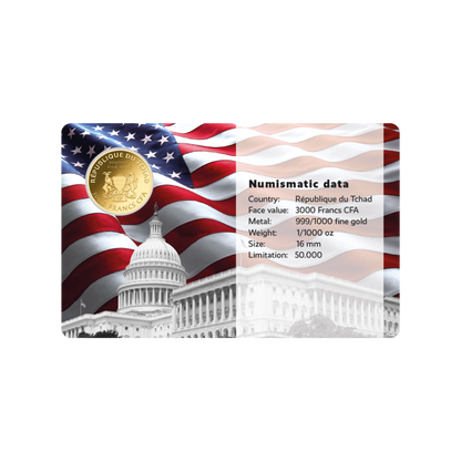 Donald Trump Coin Card - Gold Gift