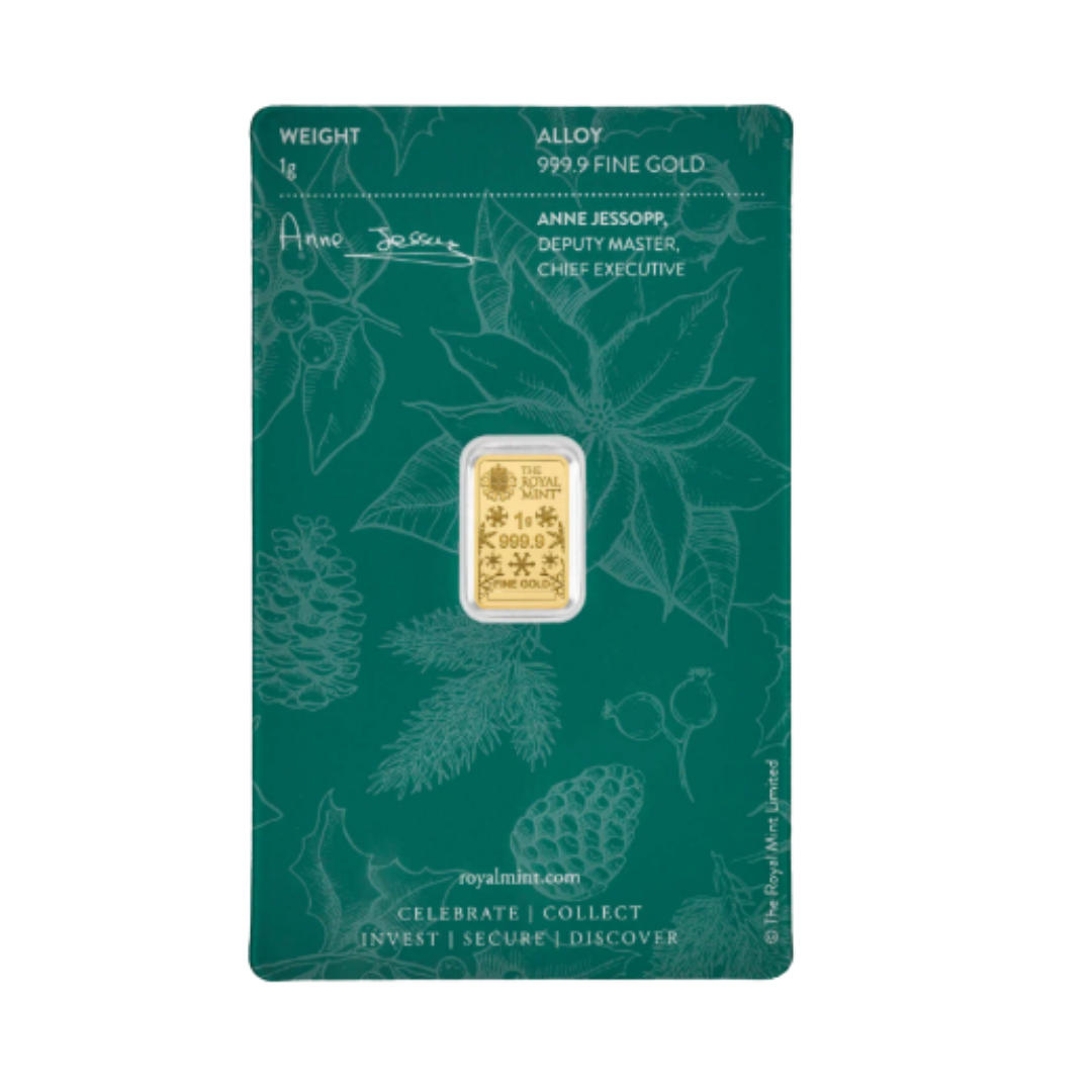 1g Christmas Gold Bar
