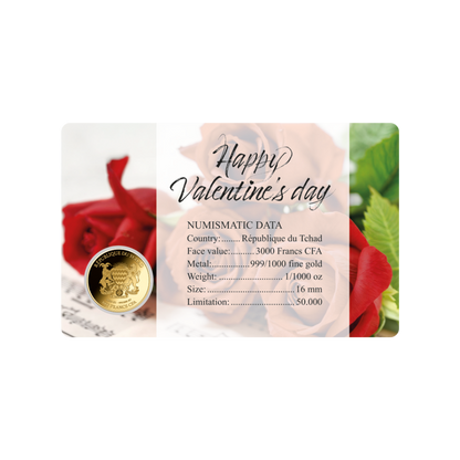 Valentines Day Coin Card - Gold Gift