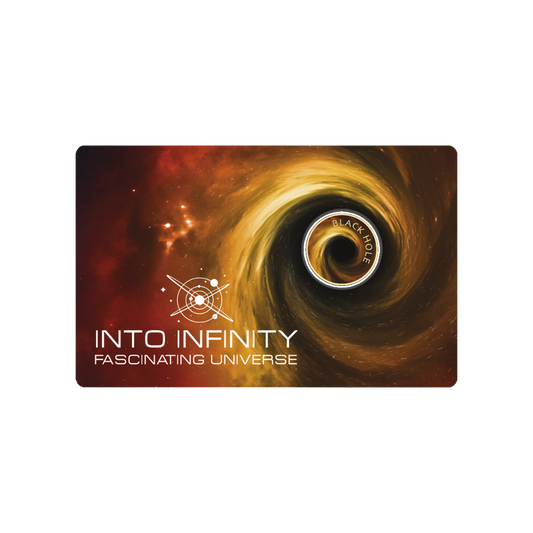 Universe Black Hole Coin Card - Gold Gift