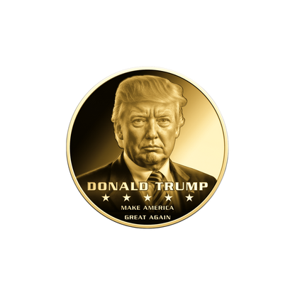 Donald Trump Coin Card - Gold Gift