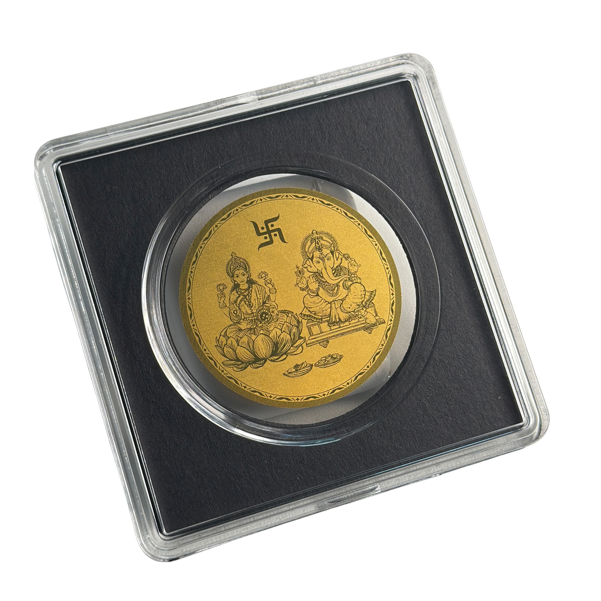 Lakshmi and Ganesh Gold Coin