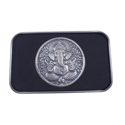 Lord Ganesh - Hand Poured Silver Round