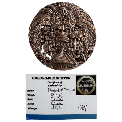 Mayan Copper Medallion - GSH
