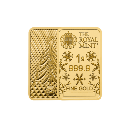 1g Christmas Gold Bar