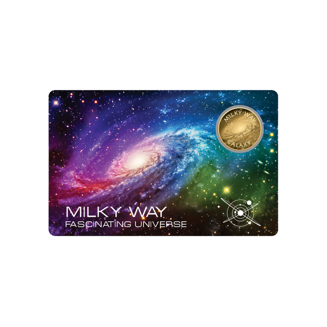 Universe Milky Way Coin Card - Gold Gift