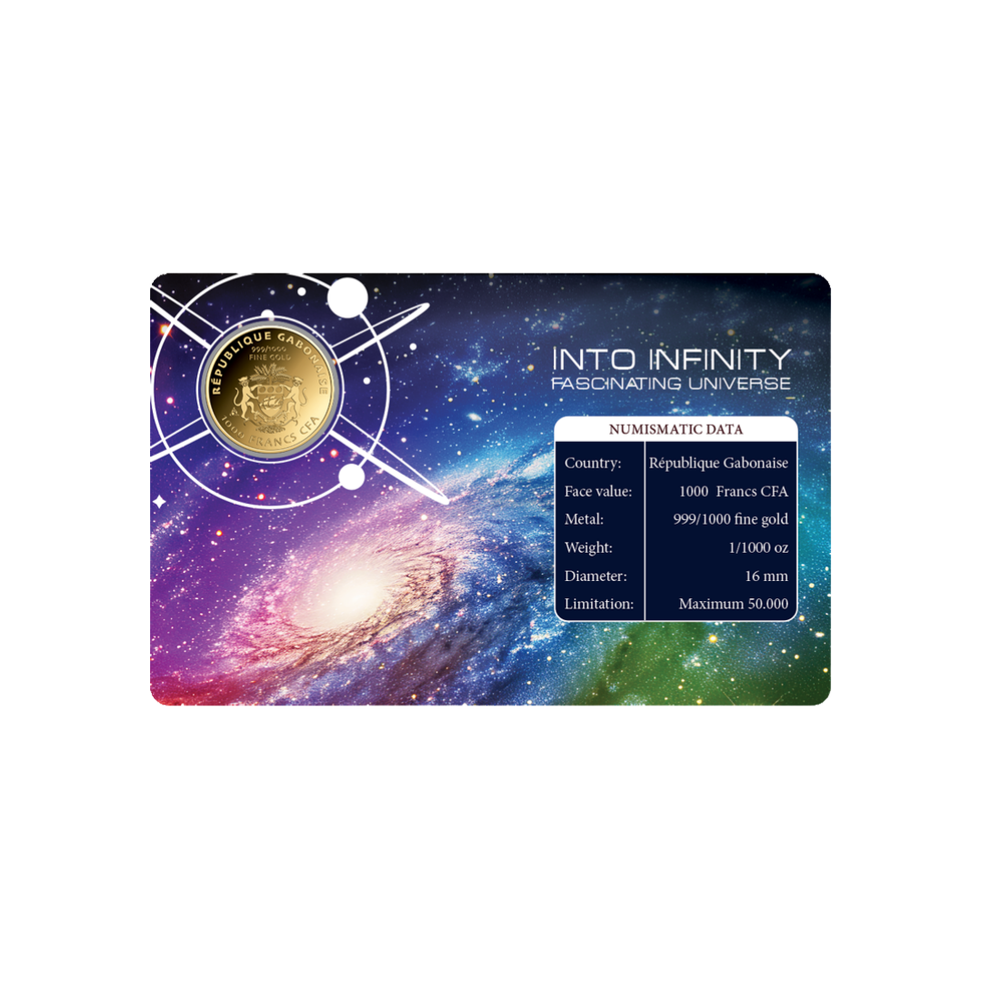 Universe Milky Way Coin Card - Gold Gift