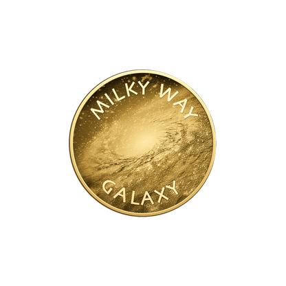 Universe Milky Way Coin Card - Gold Gift