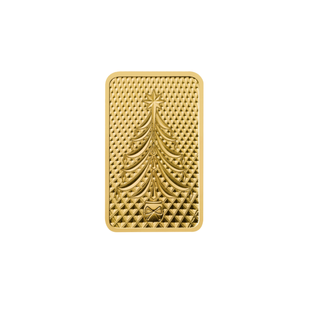 1g Christmas Gold Bar