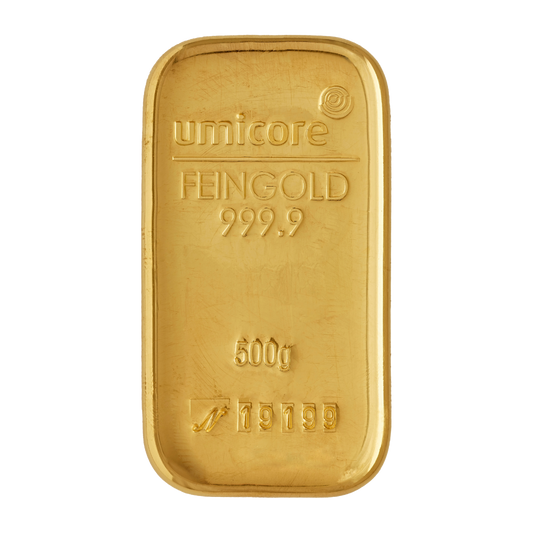 Umicore 500g Gold Bar