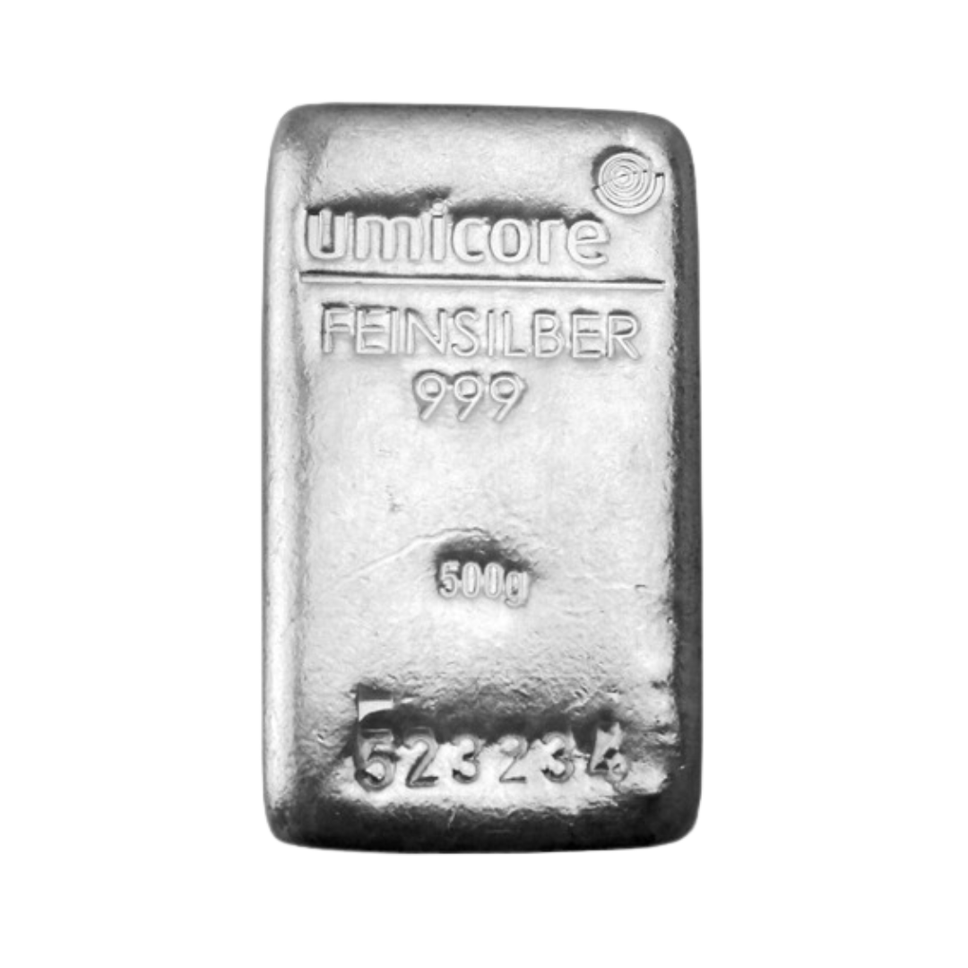 500g Silver Bar Umicore