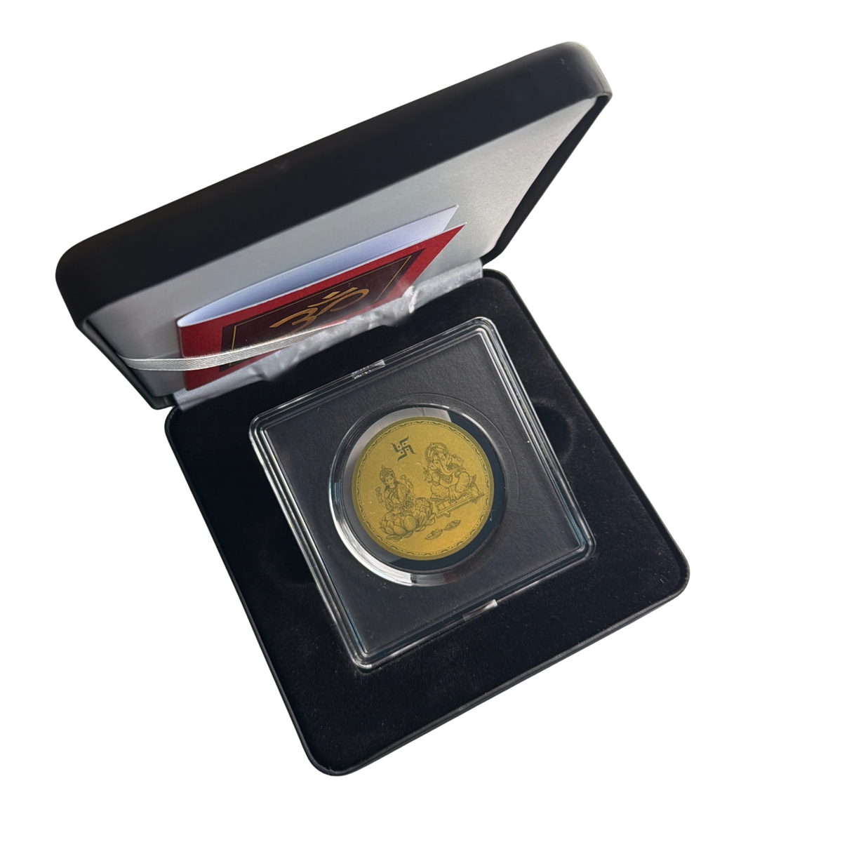 Lakshmi and Ganesh Gold Coin