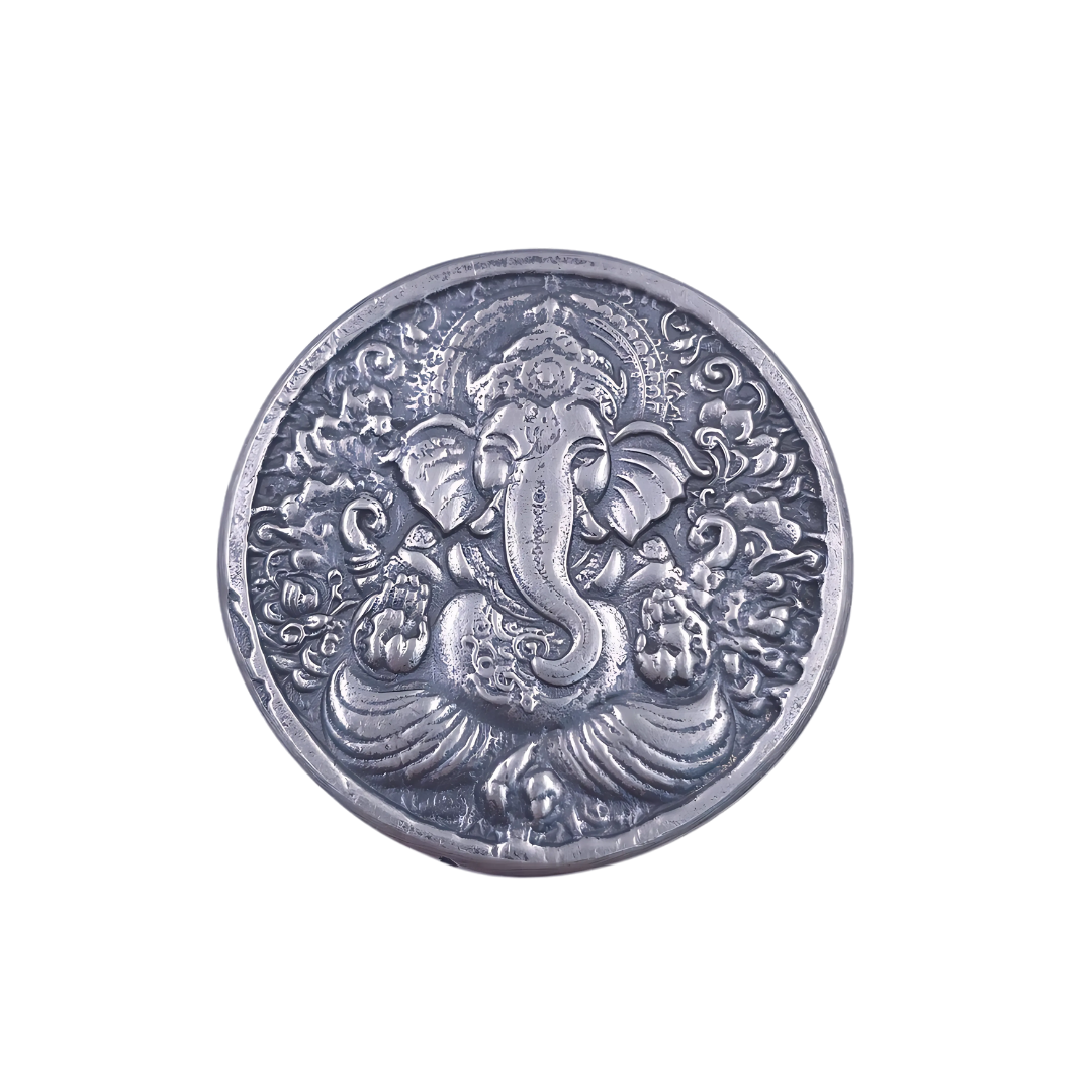 Lord Ganesh - Hand Poured Silver Round