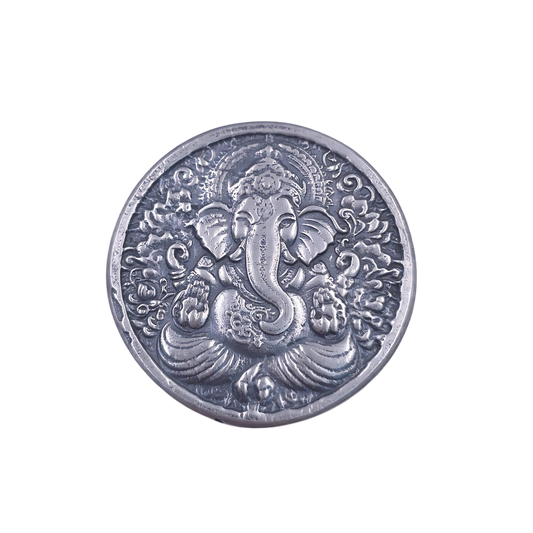 Lord Ganesh - Hand Poured Silver Round