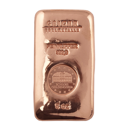 Geiger Edelmetalle 5oz 999.9 Copper Bar