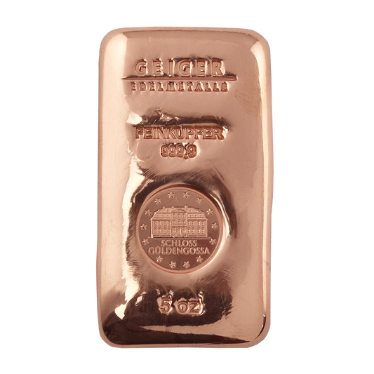 Geiger Edelmetalle 5oz 999.9 Copper Bar