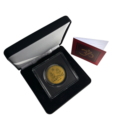 Lakshmi and Ganesh Gold Coin