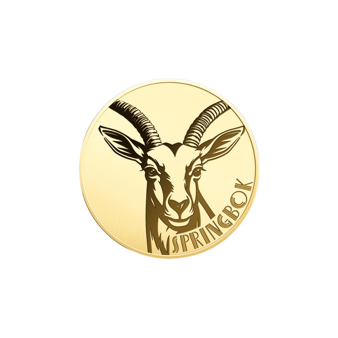 African Springbok Coin Card - Gold Gift