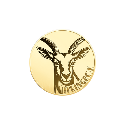 African Springbok Coin Card - Gold Gift