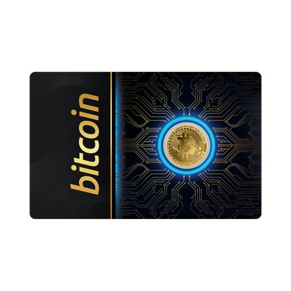Bitcoin Coin Card - Gold Gift
