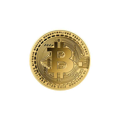 Bitcoin Coin Card - Gold Gift
