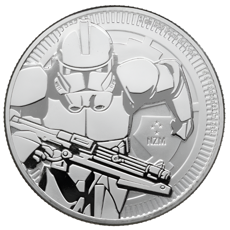 2019 Star Wars Clone Trooper Silver 1oz Coin