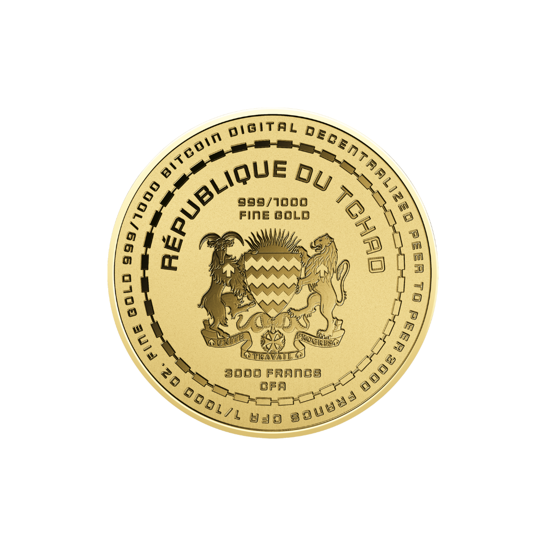Bitcoin Gold Coin with Gift Box - Gold Gift