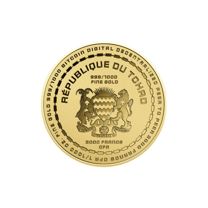 Bitcoin Gold Coin with Gift Box - Gold Gift