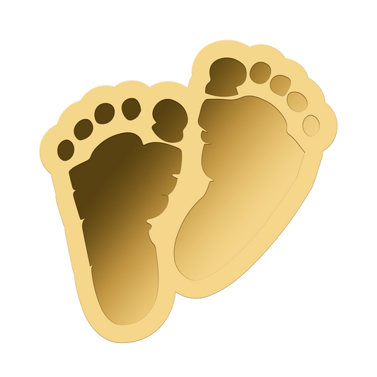 Baby Feet Coin with Gift Box - Gold Gift