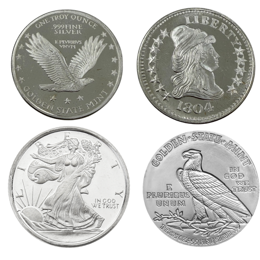 1oz "Golden State Mint" Silver Coins (Best Value)