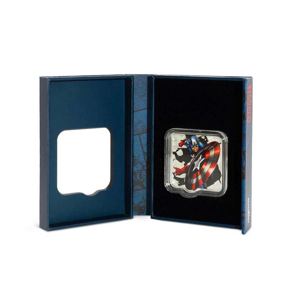 Marvel Smash Series - 3 Captain America Clang 2oz Silver Coin