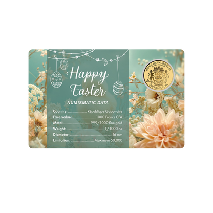 Easter Chick Coin Card - Gold Gift
