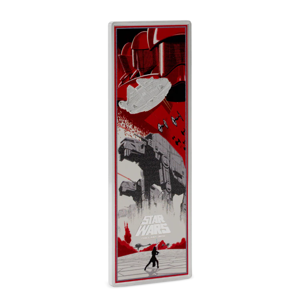 Star Wars 3oz Silver Poster Coin -8. The Last Jedi