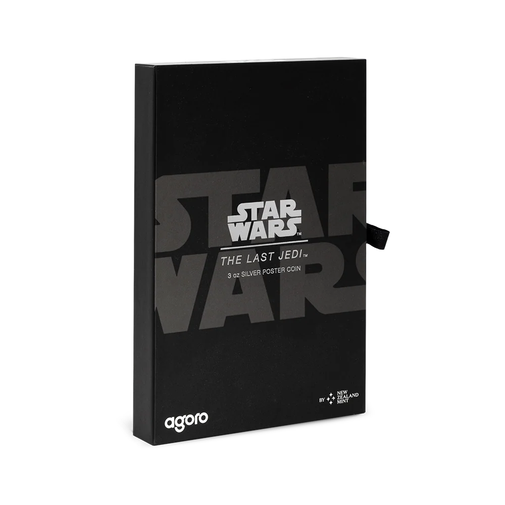 Star Wars 3oz Silver Poster Coin -8. The Last Jedi
