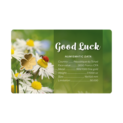 Good Luck Coin Card - Gold Gift