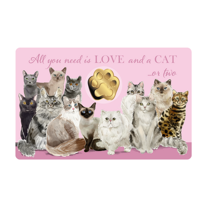 Cats Coin Card - Gold Gift