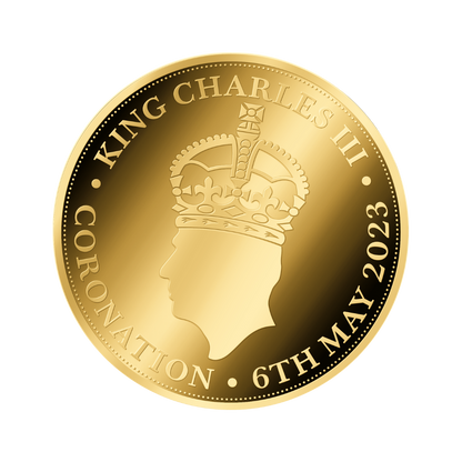 King Charles III Coronation Coin Card - Gold Gift