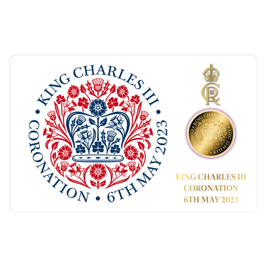 King Charles III Coronation Coin Card - Gold Gift