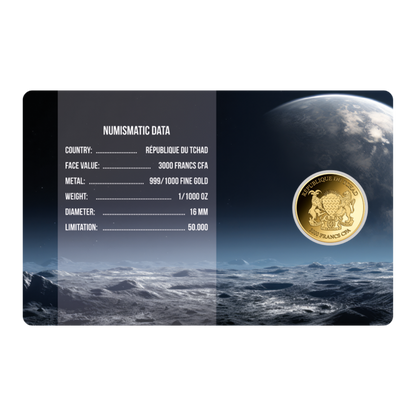 Moon Landing Coin Card - Gold Gift