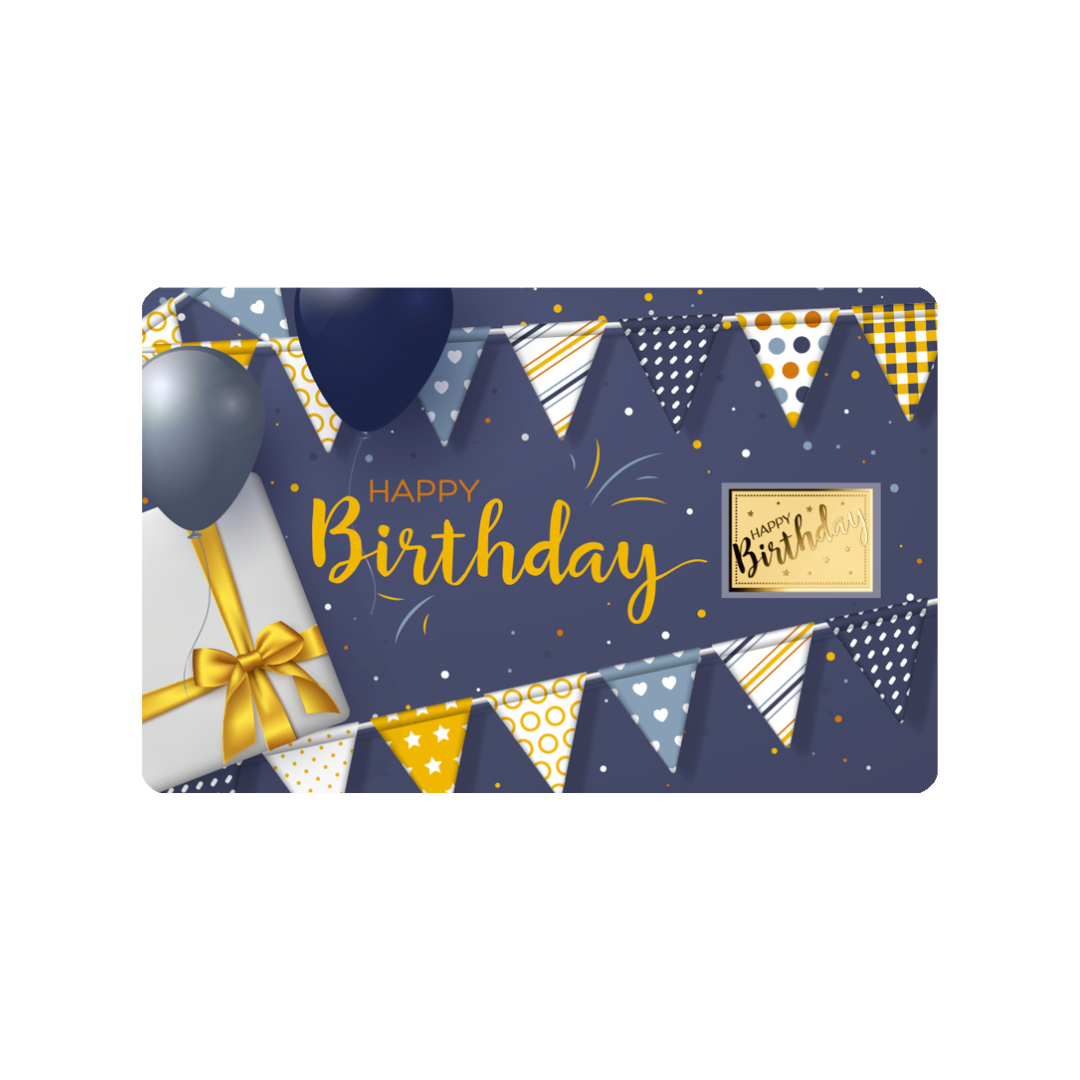 Happy Birthday Coin Card - Gold Gift