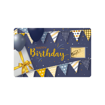 Happy Birthday Coin Card - Gold Gift