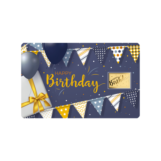 Happy Birthday Coin Card - Gold Gift