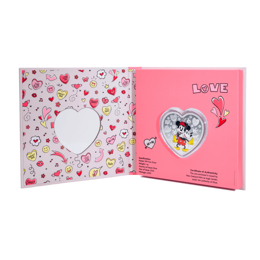 Disney - I LOVE US Mickey & Minnie Mouse 1oz Silver Coin