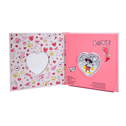 Disney - I LOVE US Mickey & Minnie Mouse 1oz Silver Coin